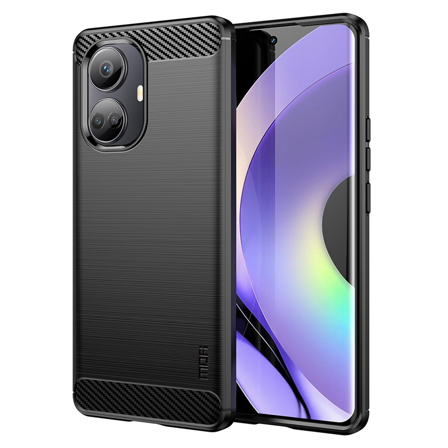 MOFI JK TPU Series-1 Carbon Fiber Phone Cover for Realme 10 Pro 5G Anti-collision TPU Brushed Phone Case Shell MOFI JK TPU Series-1 Carbon Fiber Phone Cover for Realme 10 Pro 5G Anti-collision TPU Brushed Phone Case Shell